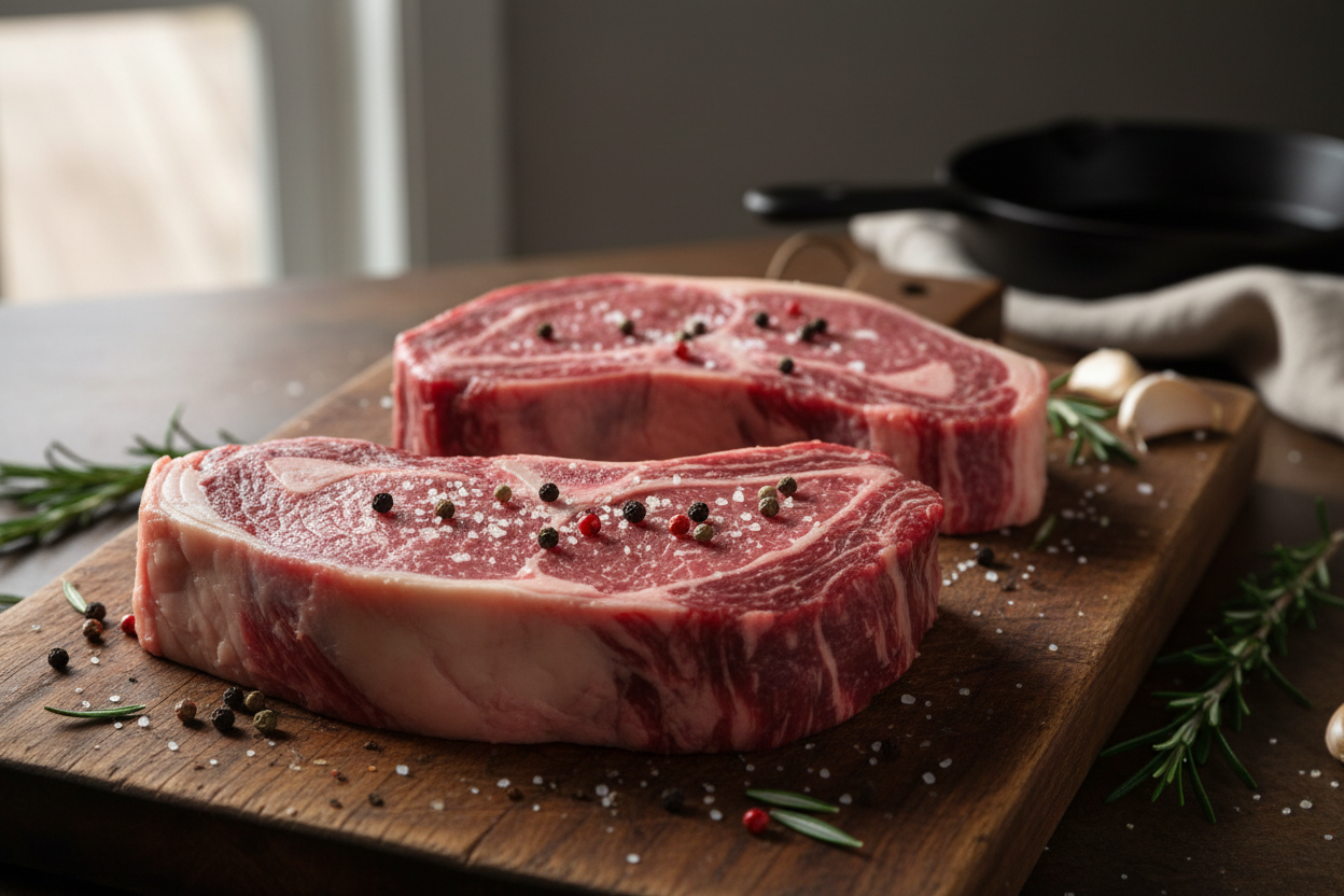 Beef Y-bone steak - Grass fed and finished - twin pack - Ideal for the BBQ or stews
