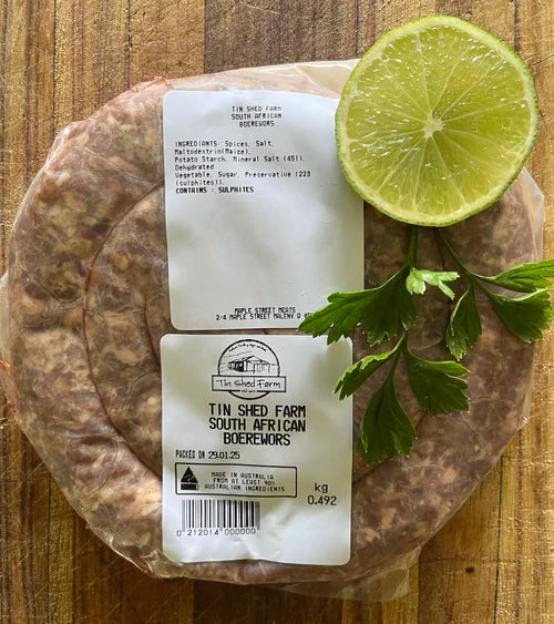 Beef Boerewors sausage - Grass fed and finished - circle sausage (South African)